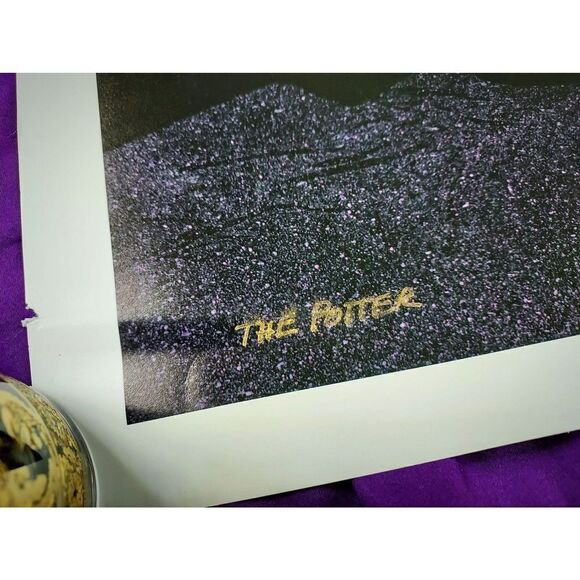 1990s Y2K Jeff St. John Southwestern Potter Native American Indian Signed Print - Picture 3 of 7